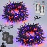YEGUO battery Halloween lights, 2 pack, 100 LED each, 33 ft each