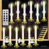 Kithouse window candles, 12 set, timer, batteries included