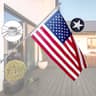 Quarut house flag pole kit, 6 ft stainless, nylon 3 x 5 flag