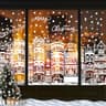 DIYDEC large Christmas window clings, 4 pieces, 15.1 x 27.3 in, double-sided