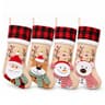ELEGANTPARK burlap stockings with buffalo plaid cuff, 4 pack, 20 in