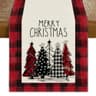 RABUSOFA Merry Christmas trees table runner, 13 x 72 in, buffalo plaid