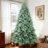 Blue spruce 9 ft artificial tree, unlit, 3,268 PE and PVC tips, hinged
