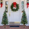 Urn porch trees, 4 ft, set of 2, 100 multicolor LEDs