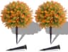 PATIO CHOICE fall topiary ball tree urn filler, set of 2, 22 in, ground spike