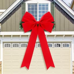 Arrowbash giant red Christmas bow, 51 x 78 in
