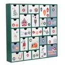 FOIMAS wooden advent calendar, 25 drawers, 13 x 13 x 2.2 in, refillable