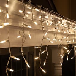 Wintergreen 70 M5 LED icicle lights, 7 ft, white wire