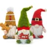 Christmas gnomes, set of 3, weighted bottoms, bendable hats