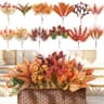 Capilou artificial fall flowers, 20 pieces, UV resistant bushes