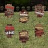 DECEED beware yard signs, 6 pieces, with stakes