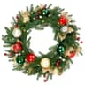 Hykolity pre-lit Christmas wreath, 24 in, 30 LED, timer, battery