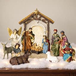 Gleemoria nativity set, 13 pieces, 6.7 in figures