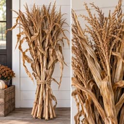 Dried corn stalk bundle, 20 stalks, 3 ft