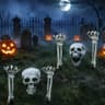 Realistic Halloween skeleton stakes, 2 to 3 pack
