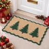 Breling Christmas tree scalloped coir doormat