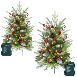 HMASYO pre-lit Christmas urn fillers, 30 in, 2 pack