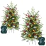 HMASYO pre-lit Christmas urn fillers, 30 in, 2 pack