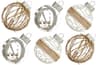 XmasExp shatterproof ornaments, 12 count, 70 mm, farmhouse