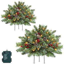 HMASYO pre-lit Christmas urn fillers, 23 in, 2 pack