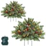 HMASYO pre-lit Christmas urn fillers, 23 in, 2 pack