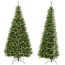 GOFLAME pre-lit corner Christmas tree, 8 ft, 270 degrees, 1,137 tips, 360 LEDs