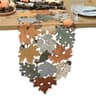 KEVA velvet table runner, 14 x 72 in, embroidered maple