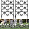 Cinnvoice Halloween skeleton fence, 10 pieces, 22 x 11 in