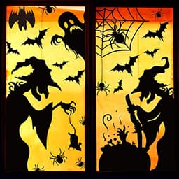 GP-Life large Halloween window clings, witch silhouettes