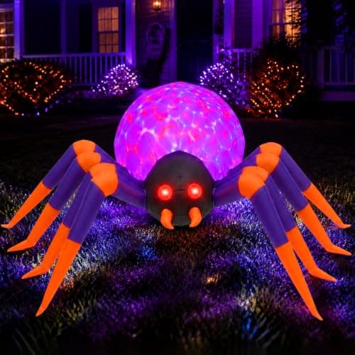 SUNNINO Halloween spider inflatable, 8 ft, LED