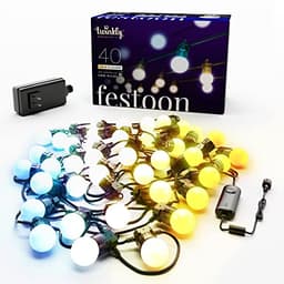 Twinkly Festoon, 40 AWW bulbs, 65.6 ft