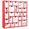 CCINEE wooden advent calendar, 25 large drawers, hand painted, refillable