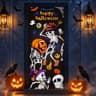 Breling Halloween door cover, 6 x 2.5 ft, Happy style