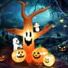 GOFLAME Halloween inflatable dead tree, 8 ft, built-in sand bag