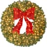 Best Choice Products pre-lit fir wreath, 24 in, 70 LED, 100 tips