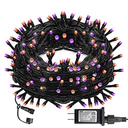 Dazzle Bright Halloween lights, 100 LED, 33 ft, black wire
