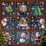 Famoby Christmas window clings, 10 sheets, 300 pieces, snowflakes