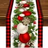 Nepnuser black and red buffalo check table runner, 13 x 72 in