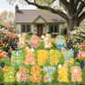 Memorywuu Easter yard signs, 15 pieces, with 2 string lights