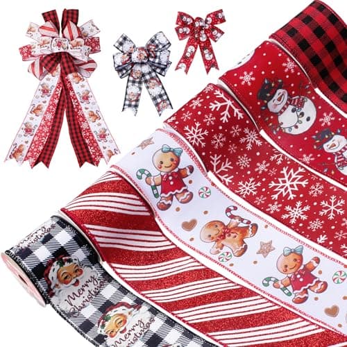 Rinoly wired ribbon, 2.5 in, 6 rolls of 5 yards