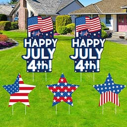 4th of July yard signs, Memorial Day patriotic lawn decorations