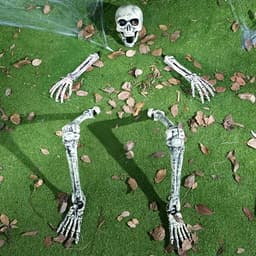 JOYIN Halloween skeleton yard stakes, 5 pieces, groundbreaker skulls