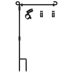 HOOSUN garden flag stand, powder-coated, clip and stoppers