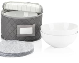 Stack Store Plus More china storage case, dessert plate, 8 in, 12 separators
