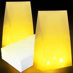 Honeydak plastic luminaria bags, 24 pieces, 15 x 9 x 25 in