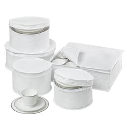 Honey-Can-Do dinnerware storage containers, 5 piece, quilted