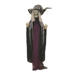 Haunted Hill Farm poseable talking witch, touch activated