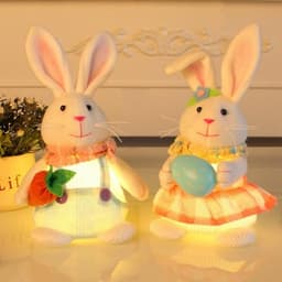 Vigorush lighted Easter bunny, 2 pack, with carrot and egg