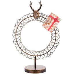 MorningRo reindeer card holder, 18 in, metal spiral