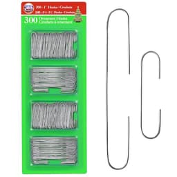 R N' D 300 pack ornament hooks, silver